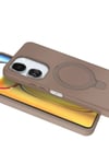 Mey İthalat®   Redmi 13C Regal Magsafe Standlı Kapak - Çöl Titanyum