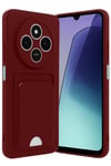 Mey İthalat®   Redmi 14C Kelvin Kartvizitli Silikon - Bordo