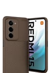 Mey İthalat®   Redmi 15 4G Auto Focus Karbon Kapak - Kahverengi