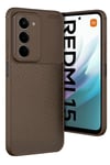 Mey İthalat®   Redmi 15 4G Auto Focus Karbon Kapak - Kahverengi