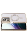Mey İthalat®   Redmi 15 4G Joke Simli Magneticsafe Kılıf - Gold