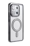 Mey İthalat®   Redmi 15C 4G Joke Simli Magneticsafe Kılıf - Siyah