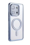 Mey İthalat®   Redmi 15C 4G Joke Simli Magneticsafe Kılıf - Mavi