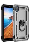 Mey İthalat®   Redmi 7A Kılıf Sofya Yüzüklü Silikon Kapak - Gümüş