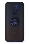 Mey İthalat®   Redmi 9 Kılıf Montreal Yüzüklü Silikon Kapak - Lacivert