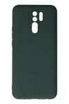 Mey İthalat®   Redmi 9 Kılıf Nano içi Kadife Silikon - Koyu Yeşil