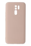 Mey İthalat®   Redmi 9 Kılıf Nano içi Kadife Silikon - Pudra