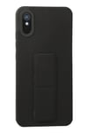 Mey İthalat®   Redmi 9A Kılıf Mega Standlı Silikon - Siyah