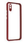 Mey İthalat®   Redmi 9A Kılıf Miami Şeffaf Silikon - Fuşya