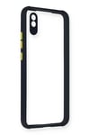 Mey İthalat®   Redmi 9A Kılıf Miami Şeffaf Silikon - Lacivert