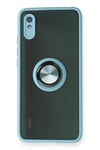 Mey İthalat®   Redmi 9A Kılıf Montreal Yüzüklü Silikon Kapak - Buz Mavi