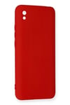 Mey İthalat®   Redmi 9A Kılıf Nano içi Kadife Silikon - Kırmızı