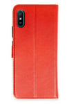 Mey İthalat®   Redmi 9A Kılıf Trend S Plus Kapaklı Kılıf - Kırmızı