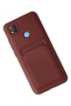 Mey İthalat®   Redmi 9C Kılıf Kelvin Kartvizitli Silikon - Bordo