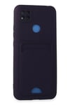 Mey İthalat®   Redmi 9C Kılıf Kelvin Kartvizitli Silikon - Derin Mor