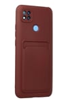 Mey İthalat®   Redmi 9C Kılıf Kelvin Kartvizitli Silikon - Bordo
