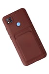Mey İthalat®   Redmi 9C Kılıf Kelvin Kartvizitli Silikon - Bordo
