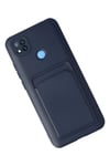 Mey İthalat®   Redmi 9C Kılıf Kelvin Kartvizitli Silikon - Lacivert