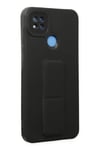 Mey İthalat®   Redmi 9C Kılıf Mega Standlı Silikon - Siyah