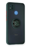 Mey İthalat®   Redmi 9C Kılıf Montreal Yüzüklü Silikon Kapak - Yeşil
