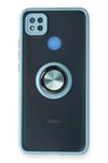 Mey İthalat®   Redmi 9C Kılıf Montreal Yüzüklü Silikon Kapak - Buz Mavi