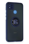 Mey İthalat®   Redmi 9C Kılıf Montreal Yüzüklü Silikon Kapak - Lacivert