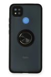 Mey İthalat®   Redmi 9C Kılıf Montreal Yüzüklü Silikon Kapak - Siyah