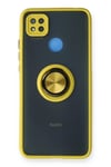 Mey İthalat®   Redmi 9C Kılıf Montreal Yüzüklü Silikon Kapak - Sarı