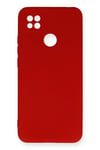 Mey İthalat®   Redmi 9C Kılıf Nano içi Kadife Silikon - Kırmızı