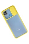 Mey İthalat®   Redmi 9C Kılıf Palm Buzlu Kamera Sürgülü Silikon - Sarı