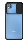 Mey İthalat®   Redmi 9C Kılıf Palm Buzlu Kamera Sürgülü Silikon - Siyah