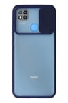 Mey İthalat®   Redmi 9C Kılıf Palm Buzlu Kamera Sürgülü Silikon - Lacivert