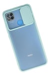 Mey İthalat®   Redmi 9C Kılıf Palm Buzlu Kamera Sürgülü Silikon - Turkuaz