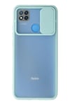 Mey İthalat®   Redmi 9C Kılıf Palm Buzlu Kamera Sürgülü Silikon - Turkuaz