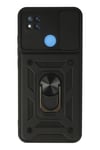 Mey İthalat®   Redmi 9C Kılıf Pars Lens Yüzüklü Silikon - Siyah