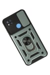 Mey İthalat®   Redmi 9C Kılıf Pars Lens Yüzüklü Silikon - Yeşil