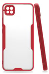 Mey İthalat®   Redmi 9C Kılıf Platin Silikon - Kırmızı