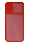 Mey İthalat®   Redmi 9T Kılıf Palm Buzlu Kamera Sürgülü Silikon - Kırmızı