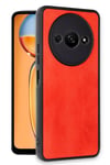 Mey İthalat®   Redmi A3 4G Kılıf Aras Deri Kapak - Kırmızı