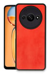 Mey İthalat®   Redmi A3 4G Kılıf Aras Deri Kapak - Kırmızı