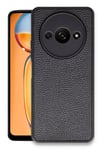 Mey İthalat®   Redmi A3 4G Kılıf Aras Deri Kapak - Siyah