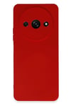 Mey İthalat®   Redmi A3 4G Kılıf Nano içi Kadife Silikon - Kırmızı