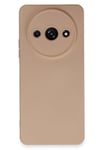 Mey İthalat®   Redmi A3 4G Kılıf Nano içi Kadife Silikon - Pudra