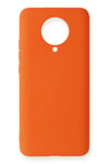 Mey İthalat®   Redmi K30 Pro Kılıf Nano içi Kadife Silikon - Turuncu