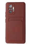 Mey İthalat®   Redmi Note 10 Pro Kılıf Kelvin Kartvizitli Silikon - Bordo