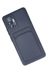 Mey İthalat®   Redmi Note 10 Pro Kılıf Kelvin Kartvizitli Silikon - Lacivert