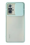 Mey İthalat®   Redmi Note 10 Pro Kılıf Palm Buzlu Kamera Sürgülü Silikon - Turkuaz