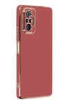 Mey İthalat®   Redmi Note 10 Pro Kılıf Volet Silikon - Kırmızı