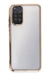 Mey İthalat®   Redmi Note 11 Kılıf  Lensli Silikon - Gold