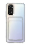 Mey İthalat®   Redmi Note 11 Kılıf Kart Şeffaf Silikon - Şeffaf